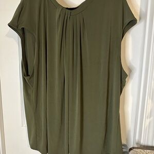 Liz Claiborne Forest Green Sleeveless Blouse